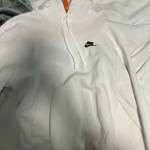 white nike hoodie, used like brand new, size xs
